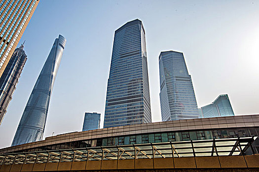 上海陆家嘴建筑群外景