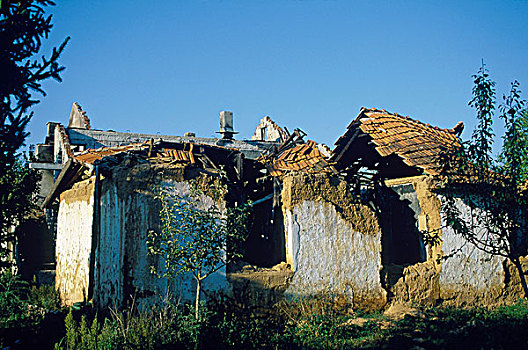 房子,损坏,科索沃,战争