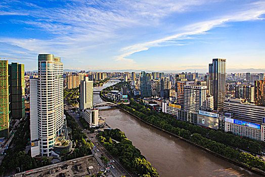 三江口,鸟瞰,俯瞰,全景,江面,水,甬江,奉化江