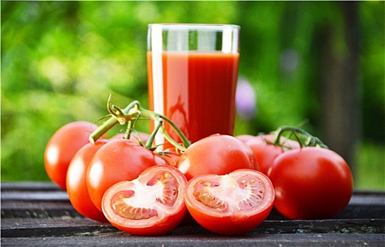 西红柿,果汁,花园,有机食品