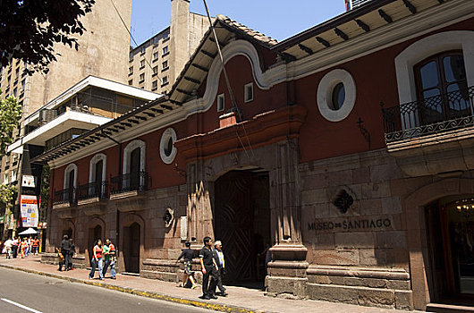 智利,圣地亚哥,市区,老建筑,博物馆