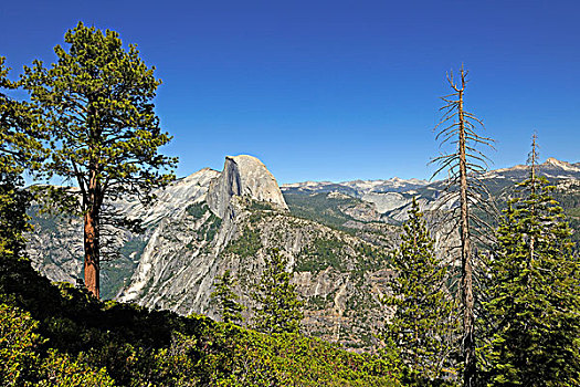 半圆顶,风景,冰河,优胜美地国家公园,加利福尼亚,美国