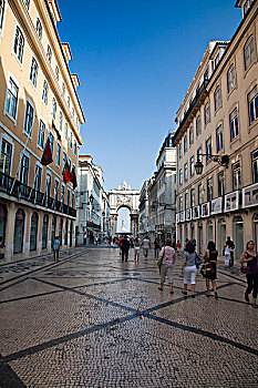 葡萄牙,里斯本,广场,围绕,政府建筑,商业,拱形
