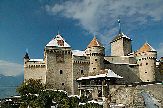 瑞士,沃州,里维埃拉,蒙特勒,13世纪,著名,书本,犯人