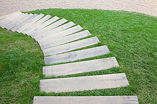 楼梯,草坪