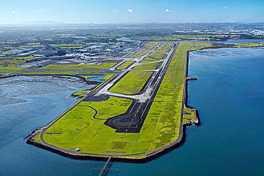 飞机跑道,奥克兰,机场,港口,北岛,新西兰