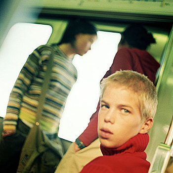 青少年,地铁,模糊