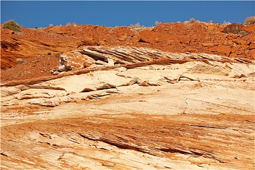 格兰峡谷,橙色,砂岩,墙壁,亚利桑那