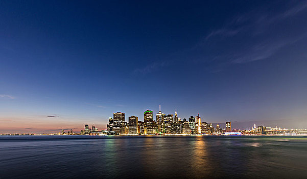 纽约曼哈顿美丽夜景