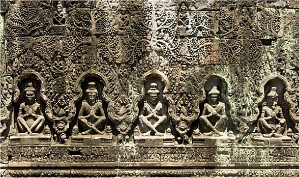 浮雕,吴哥,柬埔寨
