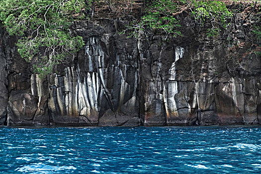 太平洋,海岸线,岩石构造,北方,局部,阿姆布林,岛屿,瓦努阿图