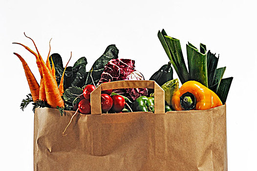 纸,购物袋,蔬菜