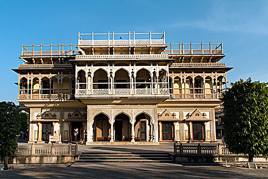入口,亭子,城市,宫殿,斋浦尔,拉贾斯坦邦,印度,亚洲