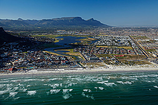航拍,海滩,开普敦,南非