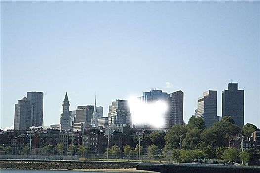 摩天大楼,城市,波士顿,马萨诸塞,美国