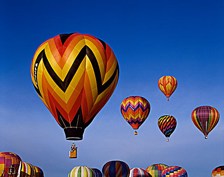 热气球,节日,阿布奎基,新墨西哥