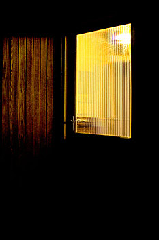 玻璃,窗户,门,光亮,黄色,灯,木头,嵌条,墙壁,围绕