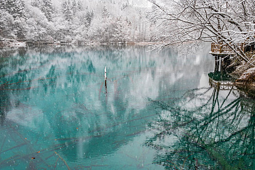 九寨沟雪景