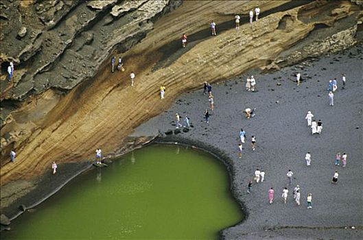 加纳利群岛,兰索罗特岛,游客,海滩