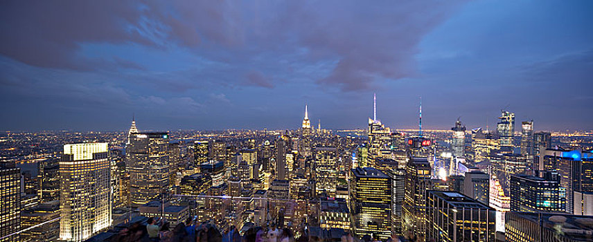 纽约曼哈顿城市夜景