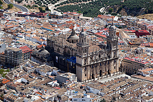 城镇,大教堂,安达卢西亚,西班牙,欧洲