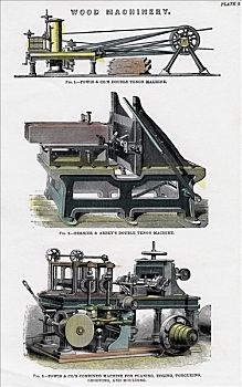木头,机械,19世纪,艺术家,未知
