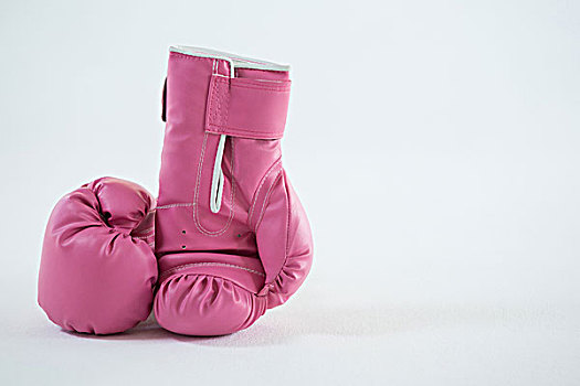 特写,粉色,拳击手套,一对,白色背景