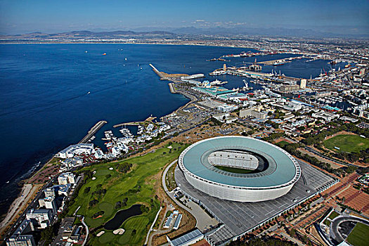 航拍,开普敦,体育场,上面,南非