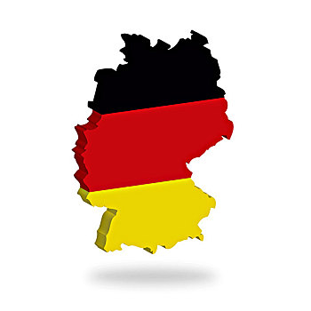 轮廓,旗帜,德国,悬空