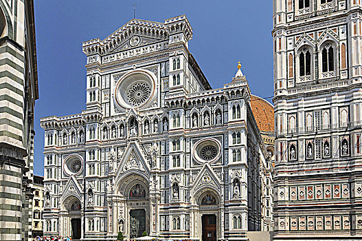 佛罗伦萨,意大利,大教堂,圣母百花大教堂,中央教堂,风景,广场