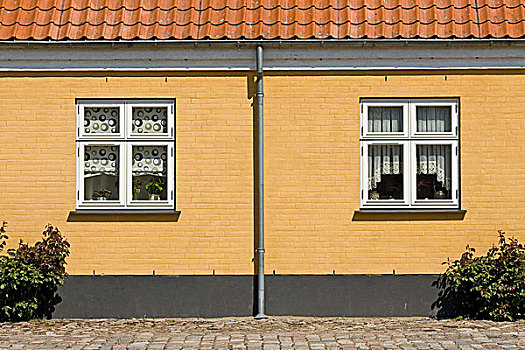 丹麦,乡村,特色,连栋房屋