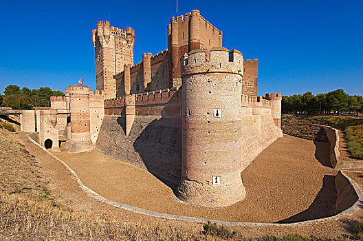 城堡,15世纪,麦地纳城,巴利亚多利德省,西班牙,欧洲