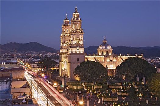 莫雷利亚,大教堂,米却阿肯州,墨西哥