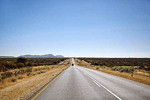 风景,笔直,公路,纳米比亚,非洲