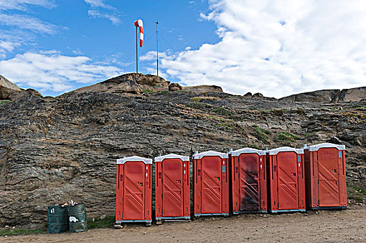 移动厕所,营地,格陵兰东部,格陵兰