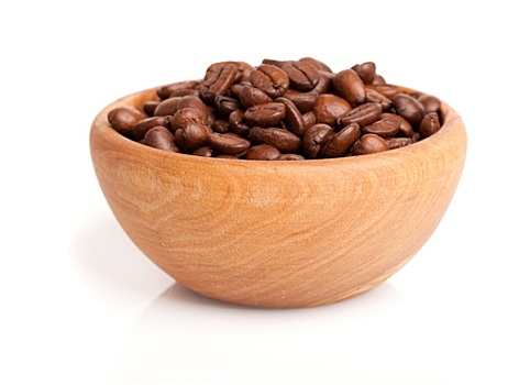 咖啡豆,木碗