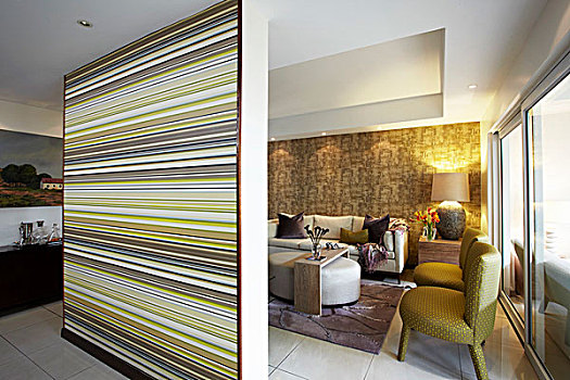 色彩,条纹,休闲沙发,50多岁,扶手椅,现代,沙发,室内