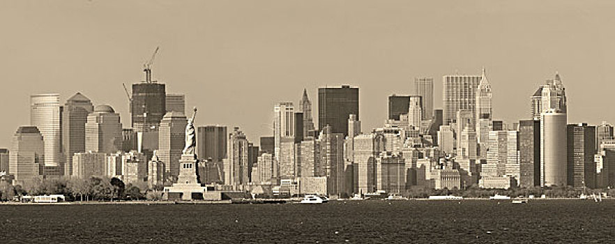 纽约,曼哈顿,黑白