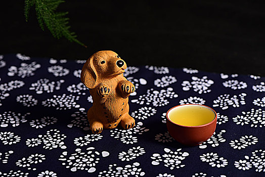 紫砂茶壶茶杯茶具茶文化茶艺茶宠小狗犬摆件