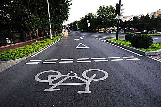 道路,标志,自行车,骑行道,健身