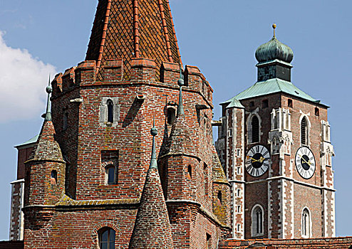 大教堂,大门,因格尔斯塔德特,巴伐利亚,德国,欧洲