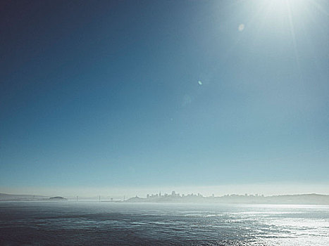 风景,海洋,天空,晴天,旧金山,加利福尼亚,美国
