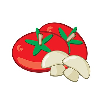 西红柿,蘑菇