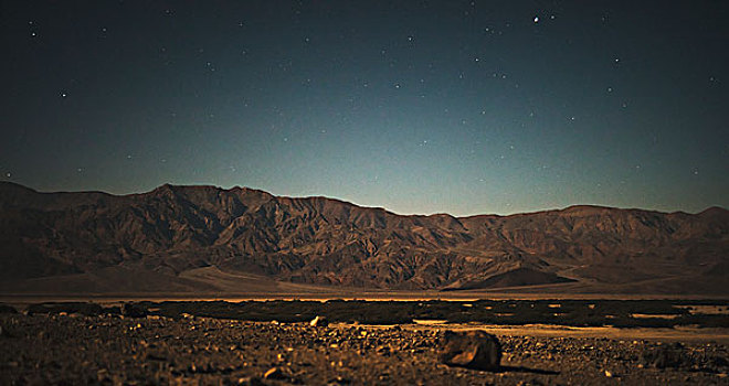 清晰,夜空,上方,死谷