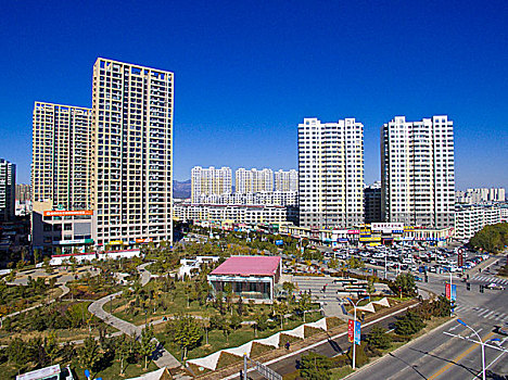 住宅,楼房,居民区,建筑,城市,明日星城,秦皇岛,花园