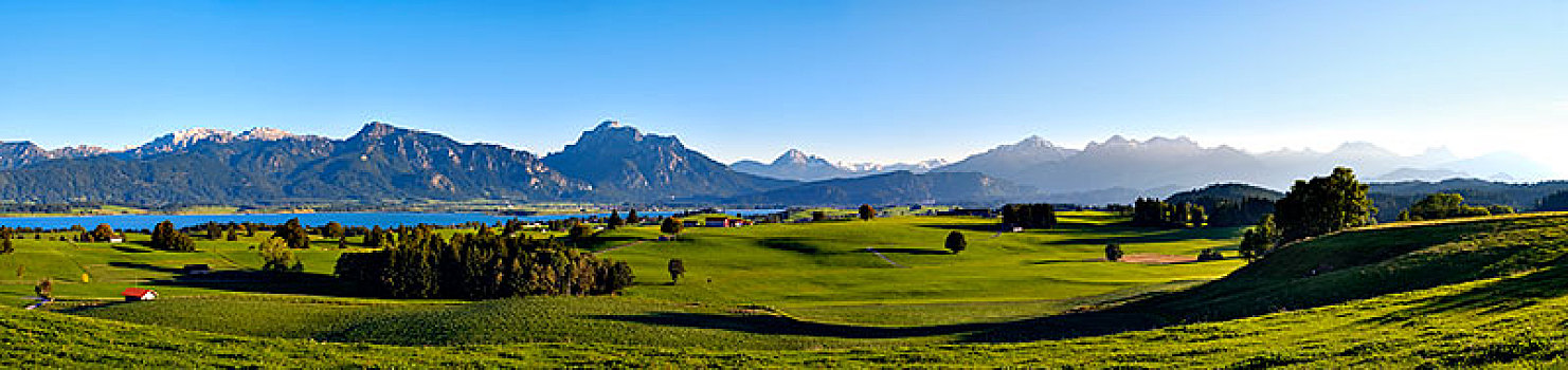 阿尔卑斯山,山,风景,靠近,斯瓦比亚,巴伐利亚,德国,欧洲