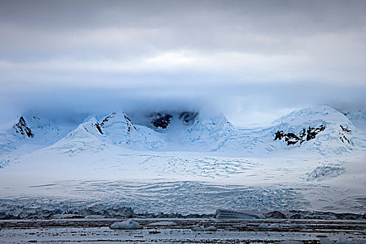 积雪,山景,南极半岛,南极