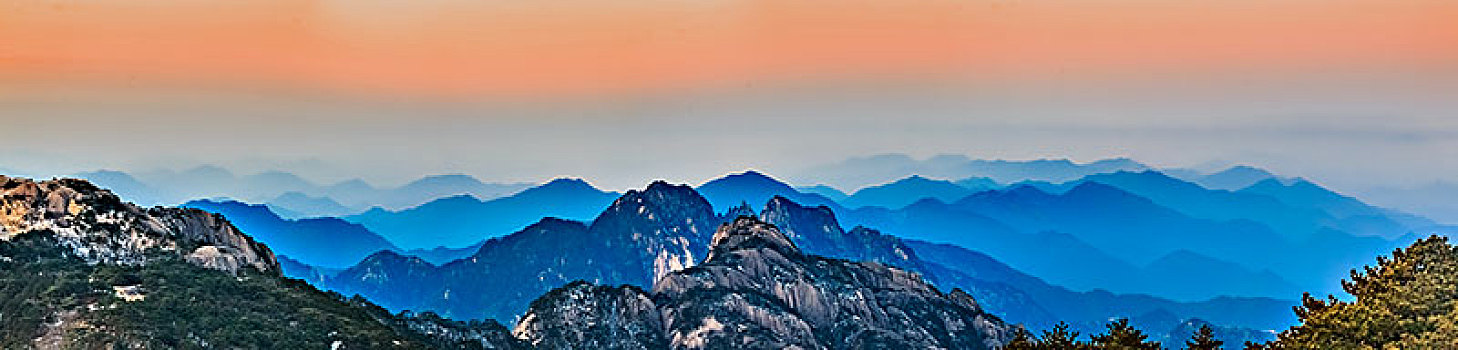 安徽省黄山市黄山风景区天海大峡谷自然景观