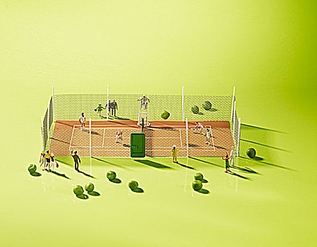 网球场,豌豆,球