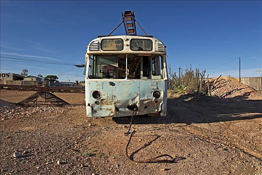 老,巴士,开采,机器,澳洲南部,澳大利亚
